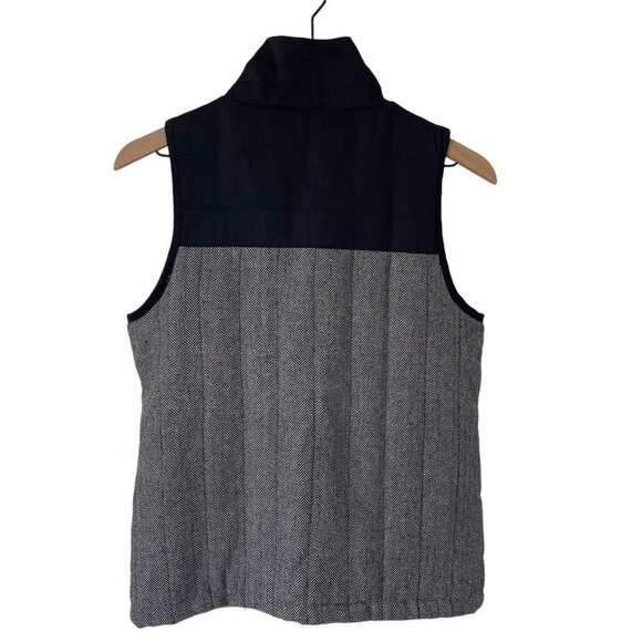 Kentucky Wildcats Vest Womens S Full Zip Black Gray Quilted Herringbone Preppy - Picture 5 of 16